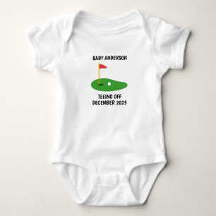 Custom Golfing Pregnancy Reveal, Surprise Gift for Baby Bodysuit