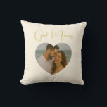 Custom Good Morning & Good Night Photo Pillow<br><div class="desc">Start and end every day with love ❤️ This customizable two-sided pillow makes the perfect romantic gift. Add your own photos inside the heart-shaped frame: one side says Good Morning with your favourite picture,  and the other side says Good Night with another memory.</div>