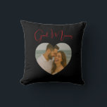 Custom Good Morning & Good Night Photo Pillow<br><div class="desc">Start and end every day with love ❤️ This customizable two-sided pillow makes the perfect romantic gift. Add your own photos inside the heart-shaped frame: one side says Good Morning with your favourite picture,  and the other side says Good Night with another memory.</div>