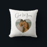 Custom Good Morning & Good Night Photo Pillow<br><div class="desc">Start and end every day with love ❤️ This customizable two-sided pillow makes the perfect romantic gift. Add your own photos inside the heart-shaped frame: one side says Good Morning with your favourite picture,  and the other side says Good Night with another memory.</div>