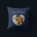 Custom Good Morning & Good Night Photo Pillow<br><div class="desc">Start and end every day with love ❤️ This customizable two-sided pillow makes the perfect romantic gift. Add your own photos inside the heart-shaped frame: one side says Good Morning with your favourite picture,  and the other side says Good Night with another memory.</div>