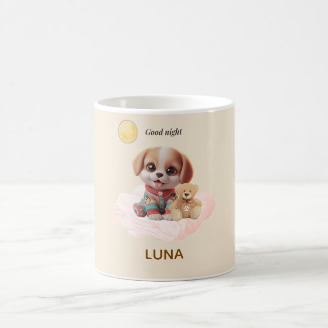 Custom Good Night Puppy Mug (Center)