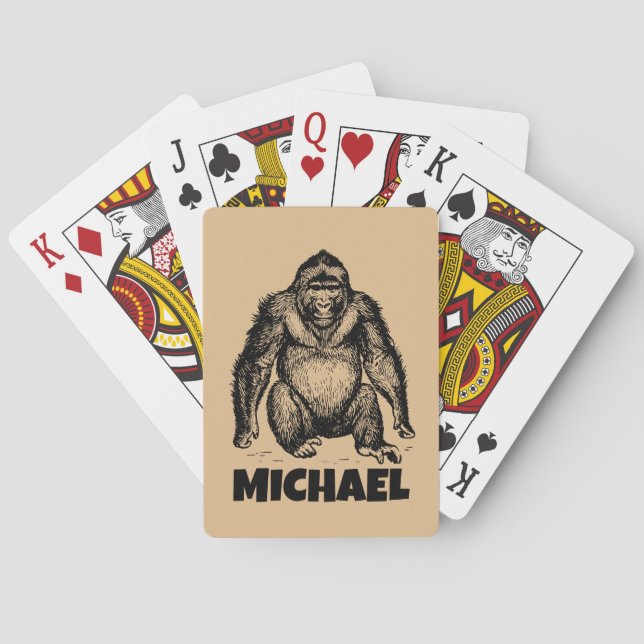 CUSTOM GORILLA POKER PLAYING CARDS (Back)