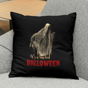 Custom Gothic Horror Creepy Ghost Halloween Party Throw Pillow