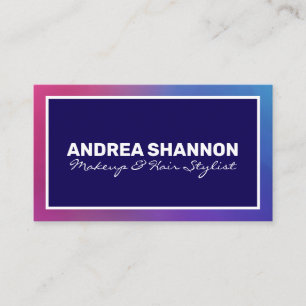 Custom Gradient Pink & Blue Business Card