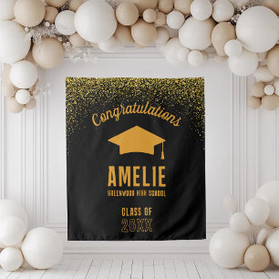 Custom Graduation 2026 Personalized Grad Party Tapestry