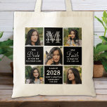 Custom Graduation 5 Photo Collage Graduate Tote Bag<br><div class="desc">Celebrate your graduate with these modern and elegant photo collage graduation tote bag. Customize with 5 of your favourite senior or college photos, and personalize with monogram initial, name, graduating year, high school or college name. Inspirational quote: "Take Pride in how far you have come, Have Faith in how far...</div>