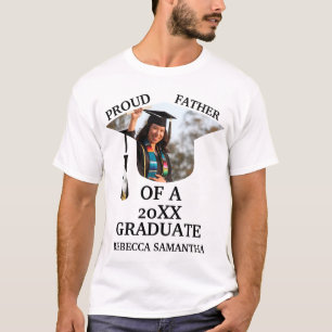 Custom Graduation cap tassel photo proud father T-Shirt