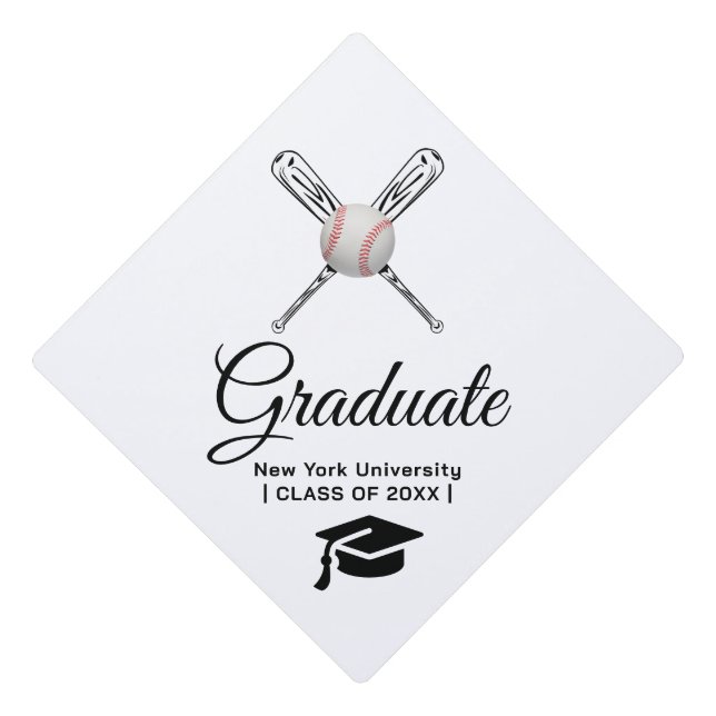 Custom Graduation Cap Topper | BASEBALL (Front)