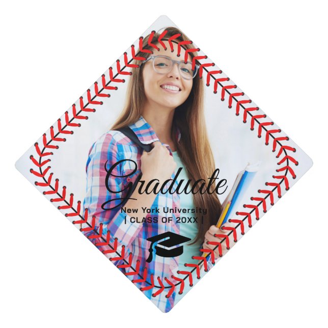 Custom Graduation Cap Topper | BASEBALL (Front)