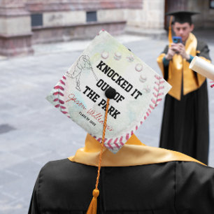Custom Graduation Cap Topper   Baseball