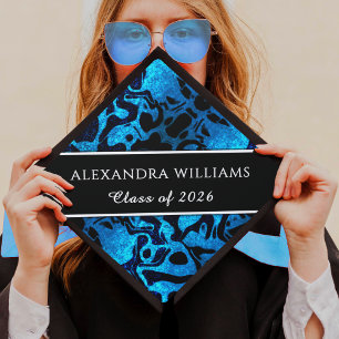 Custom Graduation Cap Topper – Faux Glitter Design