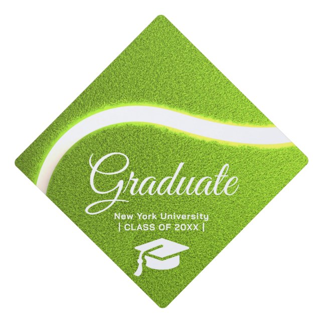 Custom Graduation Cap Topper | TENNIS (Front)