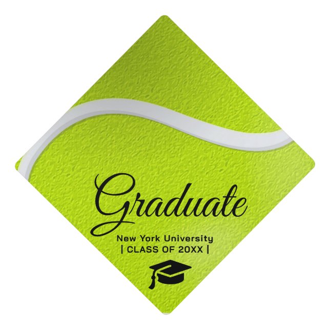 Custom Graduation Cap Topper | TENNIS (Front)