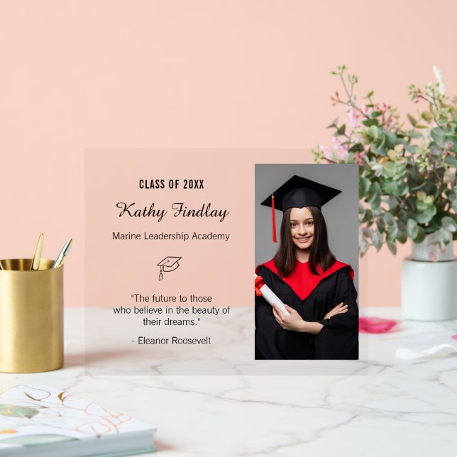 Custom Graduation Class of 2025 New Graduate Gift Acrylic Sign (Wedding)