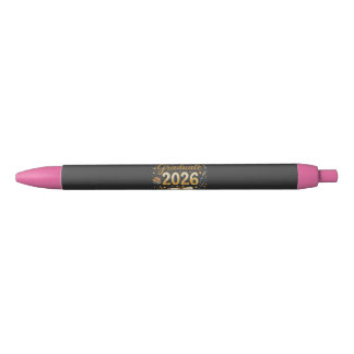 Custom Graduation Class of 2026 Personalized Famil Black Ink Pen
