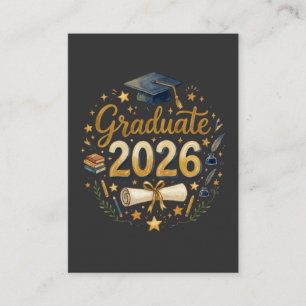 Custom Graduation Class of 2026 Personalized Famil Business Card