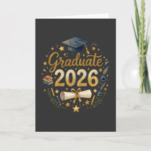 Custom Graduation Class of 2026 Personalized Famil Card