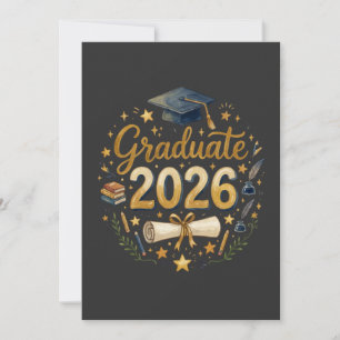 Custom Graduation Class of 2026 Personalized Famil Invitation