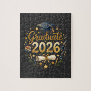Custom Graduation Class of 2026 Personalized Famil Jigsaw Puzzle