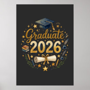 Custom Graduation Class of 2026 Personalized Famil Poster