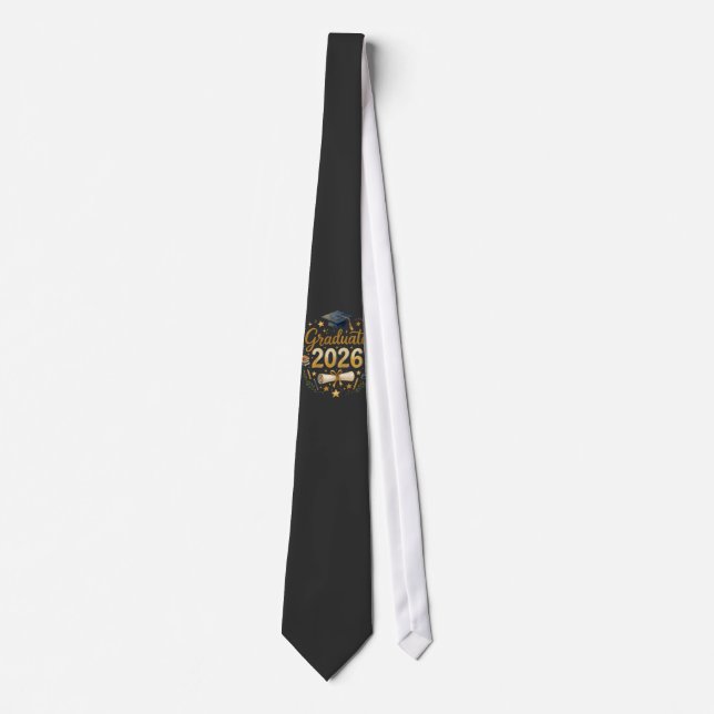 Custom Graduation Class of 2026 Personalized Famil Tie (Front)