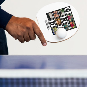 Custom Graduation Class Of Year 8 Photo Collage  Ping Pong Paddle