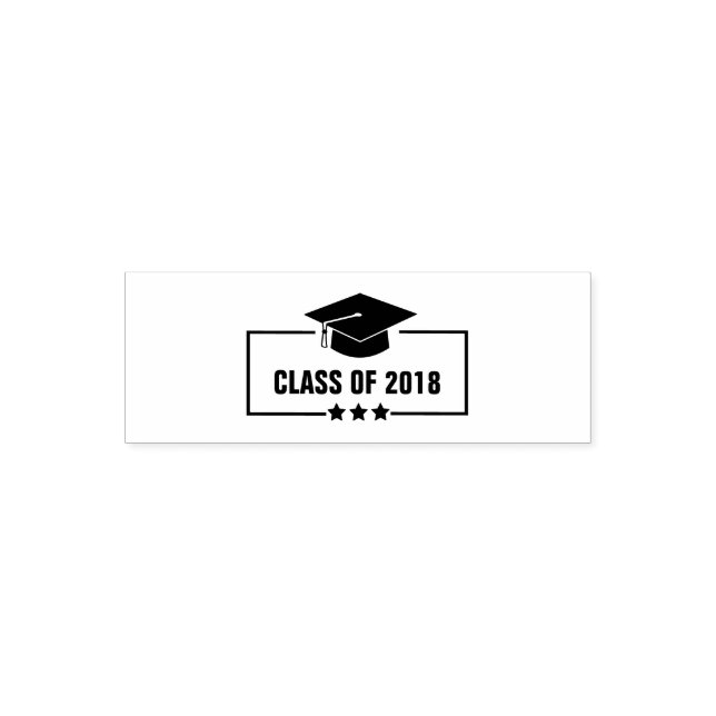 Custom Graduation Class of Year Graduate Cap Stars Self-inking Stamp (Design)