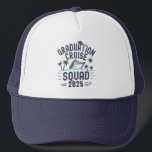 Custom Graduation Cruise Squad Grad Trip Group Trucker Hat<br><div class="desc">Celebrate in style with this Custom Graduation Cruise Squad Grad Trip Group Matching T-shirt – perfect for matching the whole crew! Personalize with a specific year for the ultimate grad trip look. Let’s sail into the future! Perfect for squad photos at sea!</div>