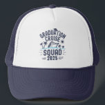 Custom Graduation Cruise Squad Grad Trip Group Trucker Hat<br><div class="desc">Celebrate in style with this Custom Graduation Cruise Squad Grad Trip Group Matching T-shirt – perfect for matching the whole crew! Personalize with a specific year for the ultimate grad trip look. Let’s sail into the future! Perfect for squad photos at sea!</div>
