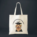 Custom Graduation Cute Golden Retriever Dog Tote Bag<br><div class="desc">Custom Graduation Cute Golden Retriever Dog with Grad Hat Gifts!</div>