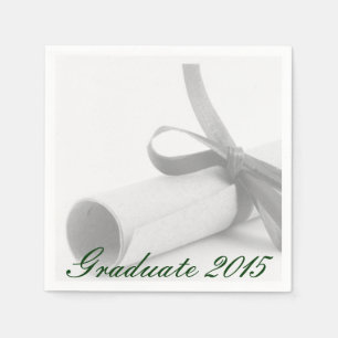 Custom Graduation Diploma Party Paper Napkin Set