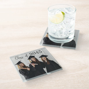 Custom Graduation Farewell Gift Photo Glass Coaster