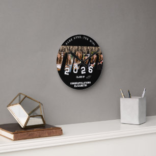 Custom Graduation Gift Photo Wall Clock