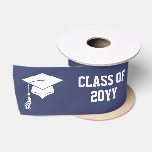 Custom Graduation Grad hat and Tassel Satin Ribbon