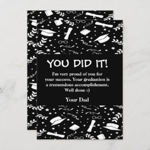 Custom Graduation Greeting Card Two Sided No Fold