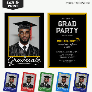 Custom Graduation Invitation Card Classic Design