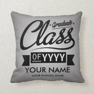 Custom Graduation (Name, School Name, & Grad Year) Throw Pillow