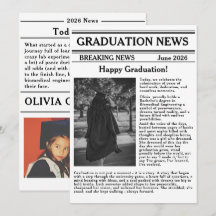 Custom Graduation Newspaper Academic Major Edition