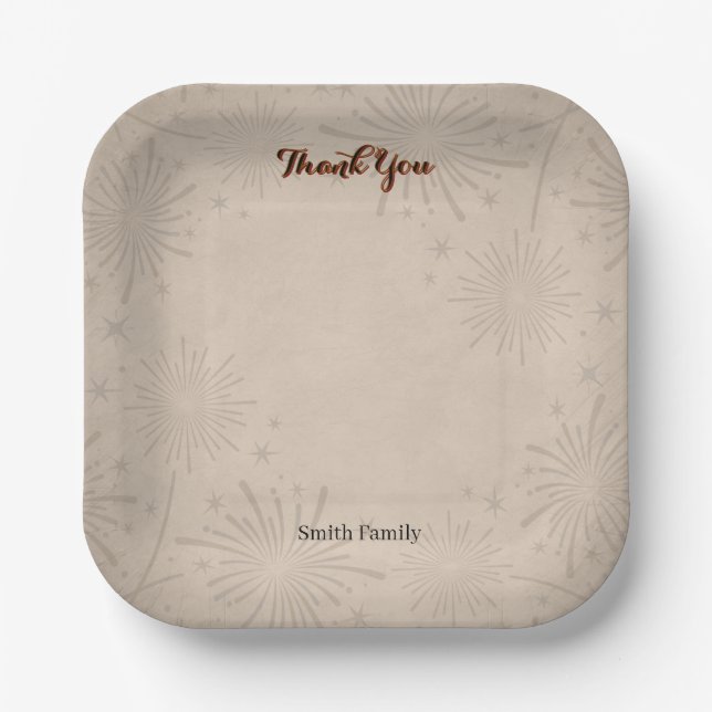 Custom Graduation Paper Plates  Editable Text (Front)