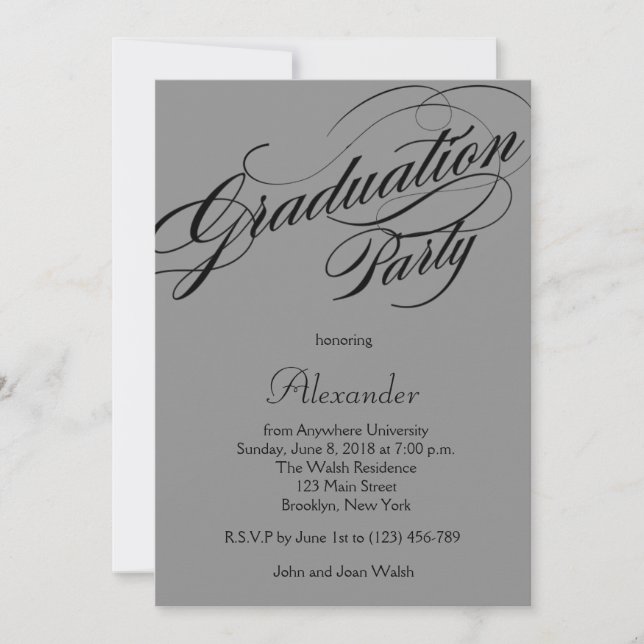 Custom Graduation Party Invitation (Front)