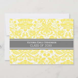 Custom Graduation Party Invitation Lemon Grey
