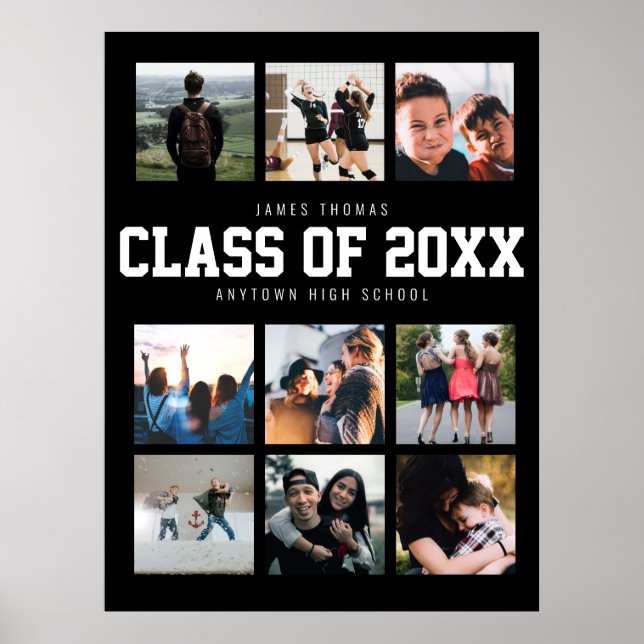 Custom Graduation Party Keepsake Photo Display  Poster (Front)