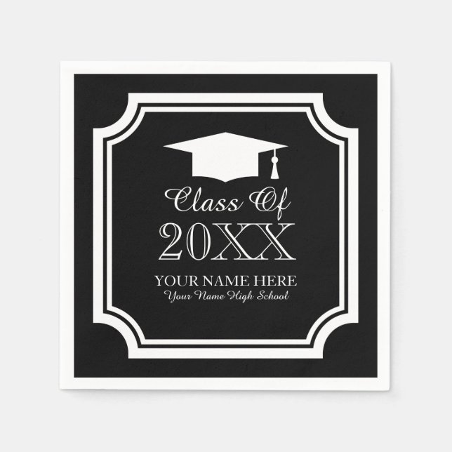 Custom graduation party napkins for graduates (Front)