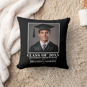 Custom Graduation Photo 2026 Graduate Proud Parent Throw Pillow
