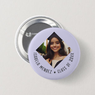 Custom Graduation Photo Announcement 2 Inch Round Button