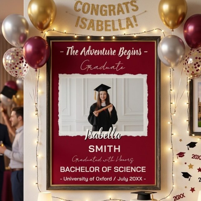Custom Graduation Photo Announcement Poster (Creator Uploaded)