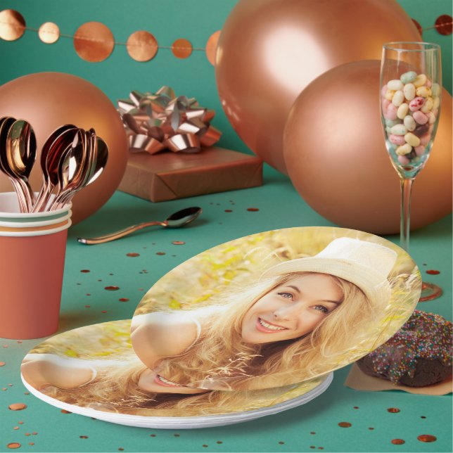 Custom Graduation Photo Paper Plate (Multi)