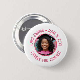 Custom Graduation Photo Thank You Favour 2 Inch Round Button