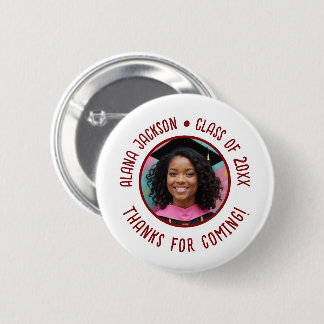 Custom Graduation Photo Thank You Favour 2 Inch Round Button